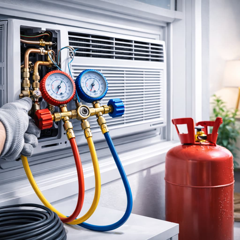 Window AC Gas Filling